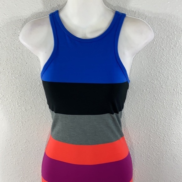 NWT Express multi stripe racerback tank dress - Picture 3 of 11
